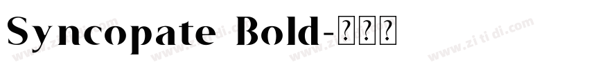 Syncopate Bold字体转换